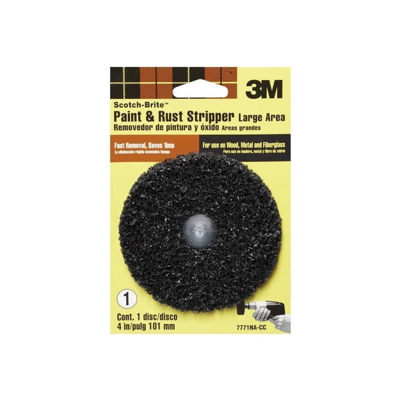3M Paint & Rust Stripper, Large, 4 in., Use On Wood, Metal, Fiberglass, 1 Disc, 7771NA-CC