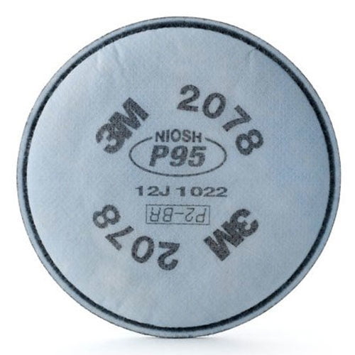 3M Particulate Filter 2078, P95, with Nuisance Level Organic Vapor/Acid Gas Relief