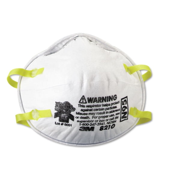 3M Particulate Respirator 8210, N95, Box of 20