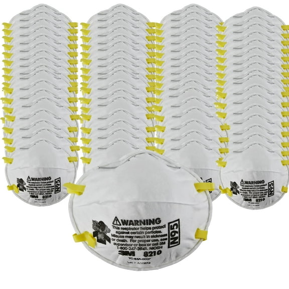 3M Particulate Respirator 8210, N95 (Pack of 160)