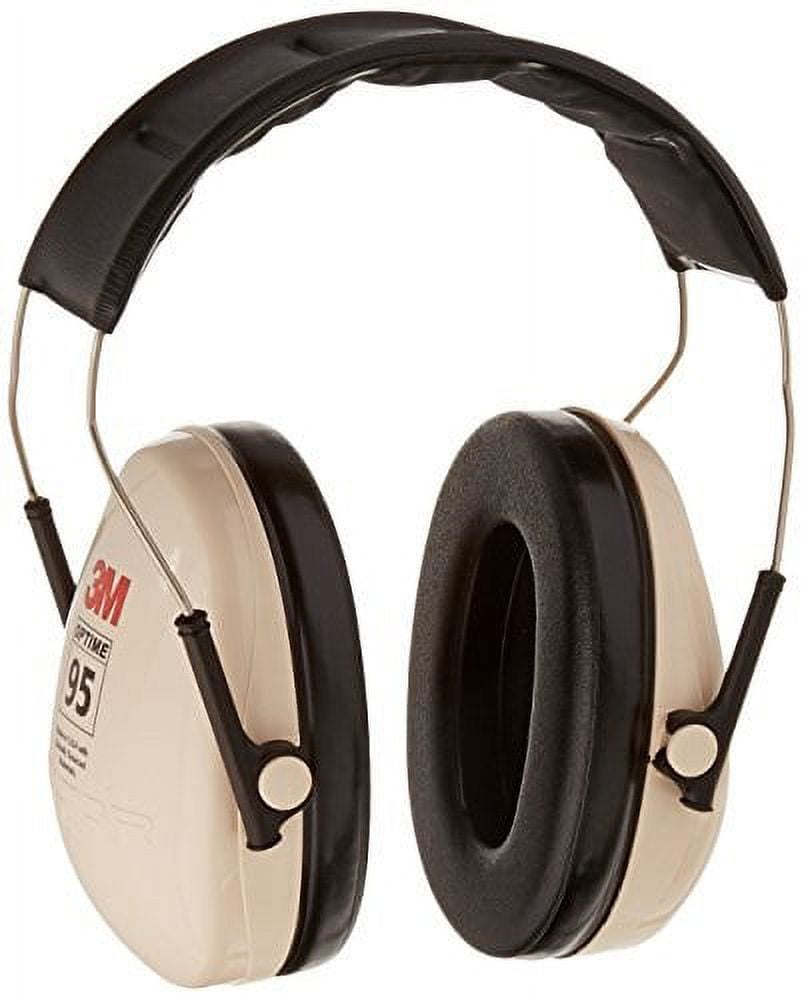 3M H6A/V Peltor H6AV Optime 95 Over the Head Noise Reduction Earmuff, Hearing Protection, Ear Protectors, NRR 21dB, Ideal for machine shops and power tools,Beige