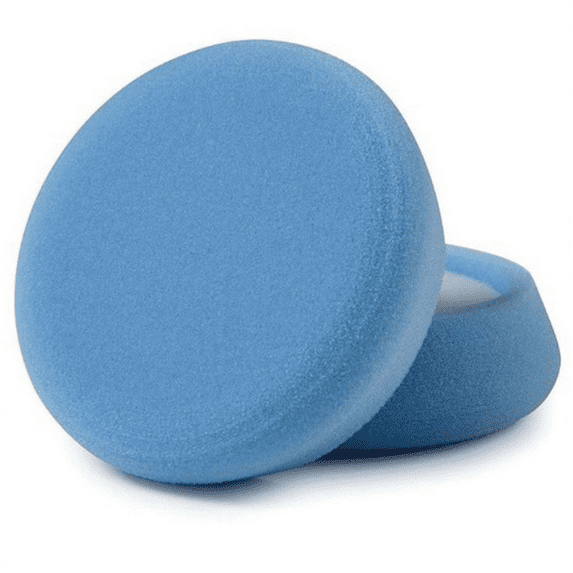 3M Perfect-It 30043 Single Sided Ultrafine Polishing Pad, 4 in Dia, Hook and Loop Attachment, Foam Pad, Blue