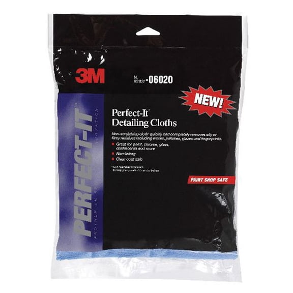 3M Perfect-It III Auto Detailing Cloth 06020, Blue, 6/6, 6 pack