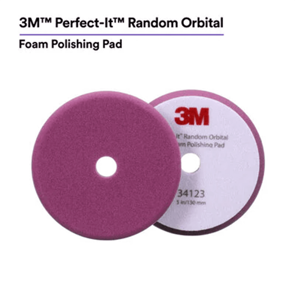 3M Perfect-It 5" Purple Foam Polishing Pad Set