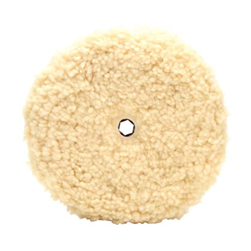 9-Inch White Wool Quick Connect Compounding Pad
