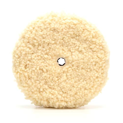 9-Inch White Wool Quick Connect Compounding Pad