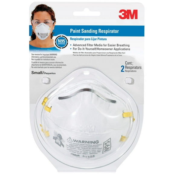 3M Performance Paint Prep Respirator N95 Particulate, 8110SP2-DC, SizeSmall