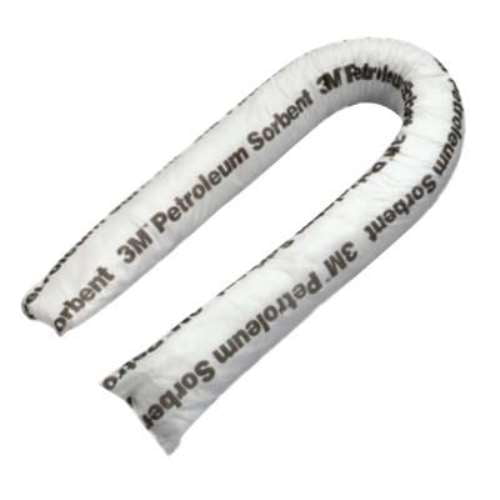 3M Petroleum Sorbent Mini-Booms, Absorbs 1 gal, 4 ft x 3 in - 12 CS (498-T-4)