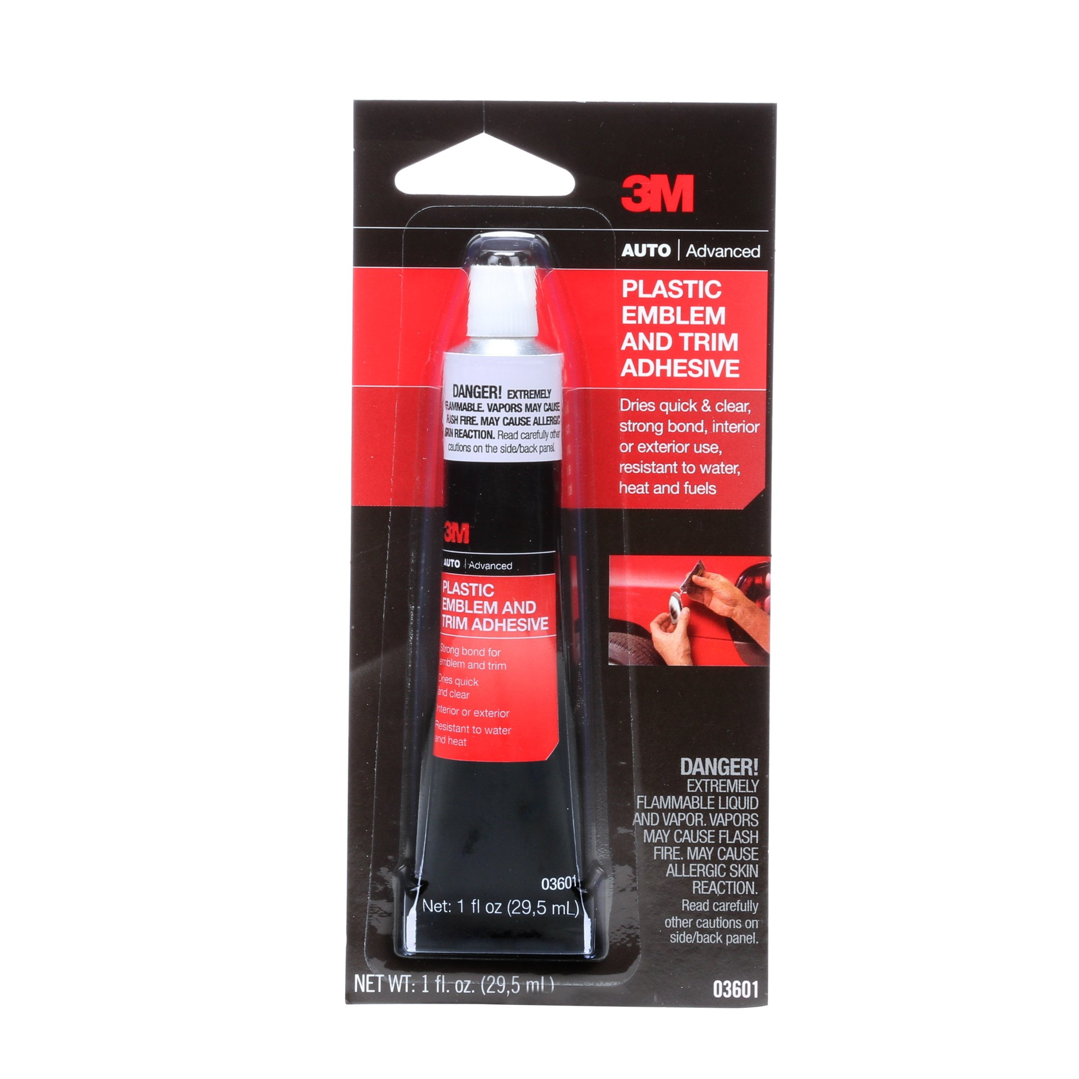 3M Plastic Emblem and Trim Adhesive, 03601, 1 oz. Tube