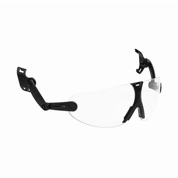 , Clip-On Eyewear Anti-Fog & Anti-Scratch, Clear Lens, Clear Frame, Attaches to Hard Hats