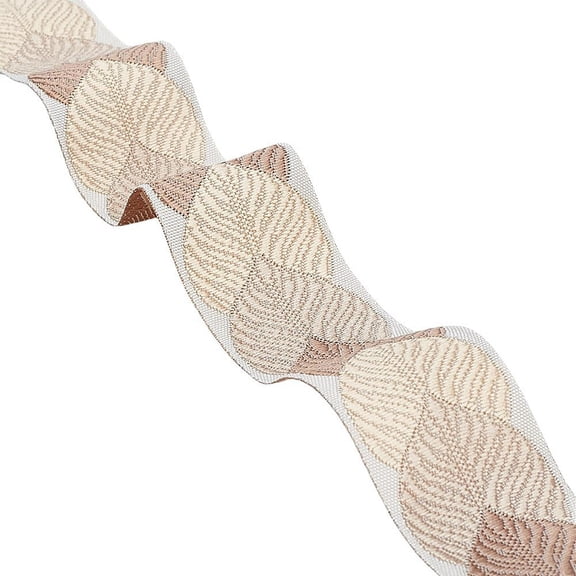 3M Polyester Jacquard Leaf Ribbon for Garment Accessories Gift Decoration Sienna 1-1/8 inch(30mm) DIY