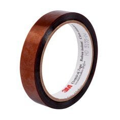 3M Polyimide Film Electrical Tape 92, Amber, Silicone Adhesive, 1 mil film, 12 in x 36 yd logroll, 3" plastic core