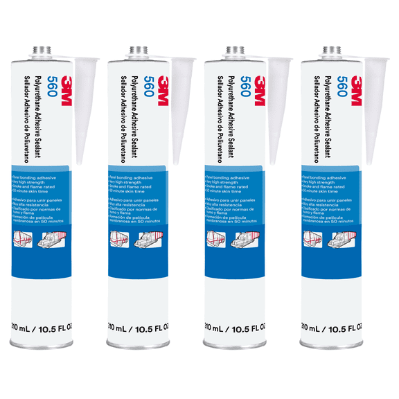 3M Polyurethane Adhesive Sealant: 310 mL cartridge (Black) [4-pack]