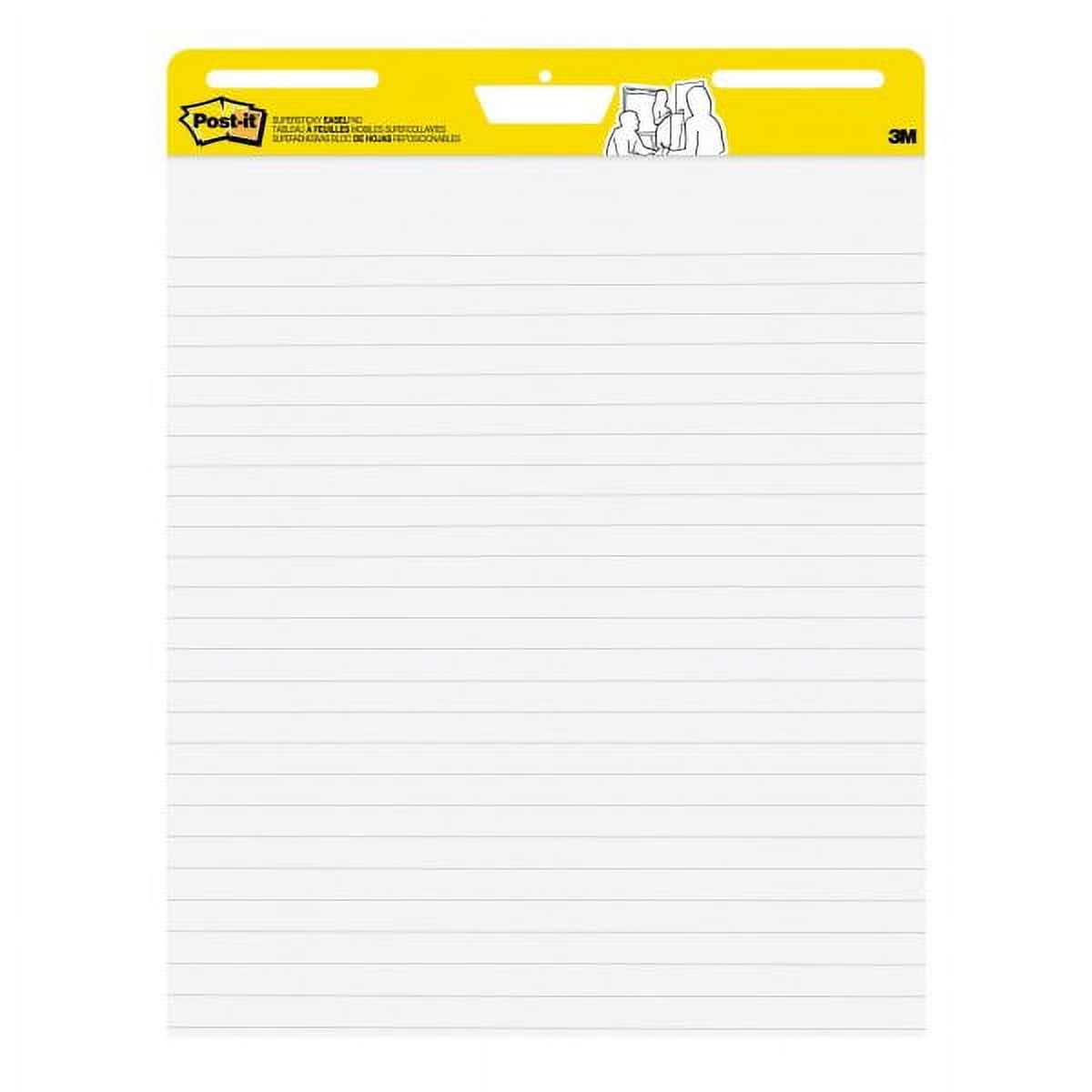3M PostIt Easel Pad 25 in. x 30 in. / 30 White Lined Sheets per pad