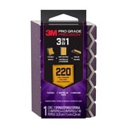 3M Pro Grade Precision Sanding Block, Drywall Sponge, 2.5 in x 4.5 in x 1 in, 220 Grit, Fine, 1 Sponge