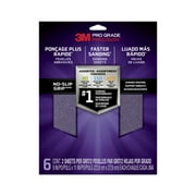 3M Pro Grade Precision Sandpaper, No-Slip Grip Backing, 9 in x 11 in, Assorted Grit, 6 Sheets