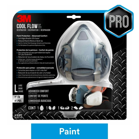 3M Pro Paint Respirator, Large Size, 1 Pack
