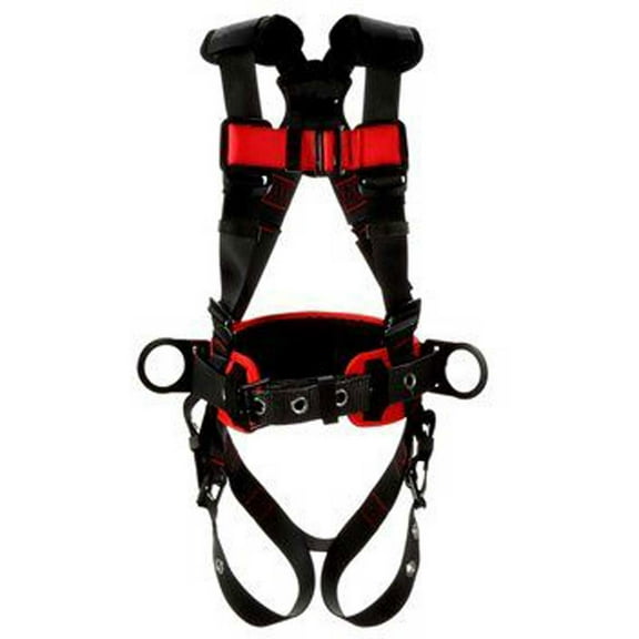 3M Protecta PRO Construction Harness, Back and Side D-Rings, 420 lb. Capacity, Medium/Large, 1191209