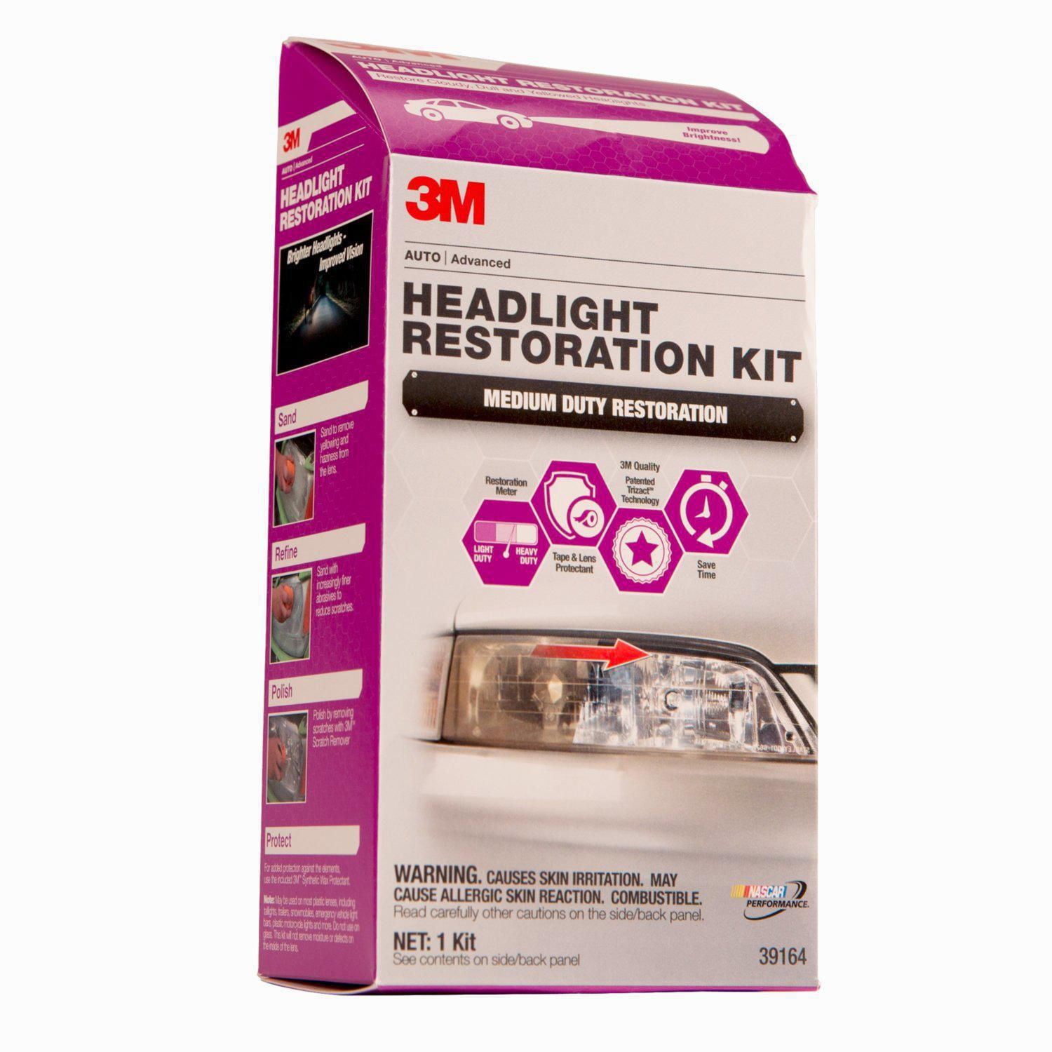 3M Medium Duty Headlight Restoration Kit 39164 for sale online