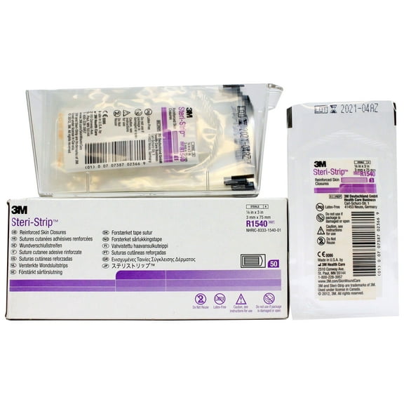 3M R1540 Steri-Strip Skin Closure Strips - 1/8" x 3" - Pack of 10