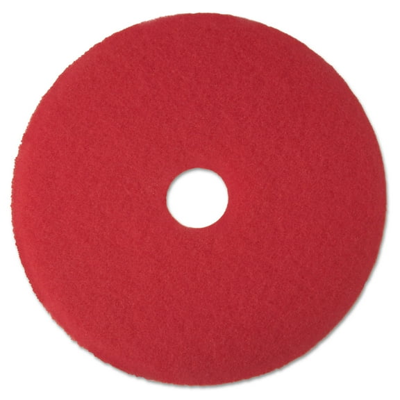 3M Red Buffer Floor Pads 5100 Low-Speed 15" 5/Carton 08390
