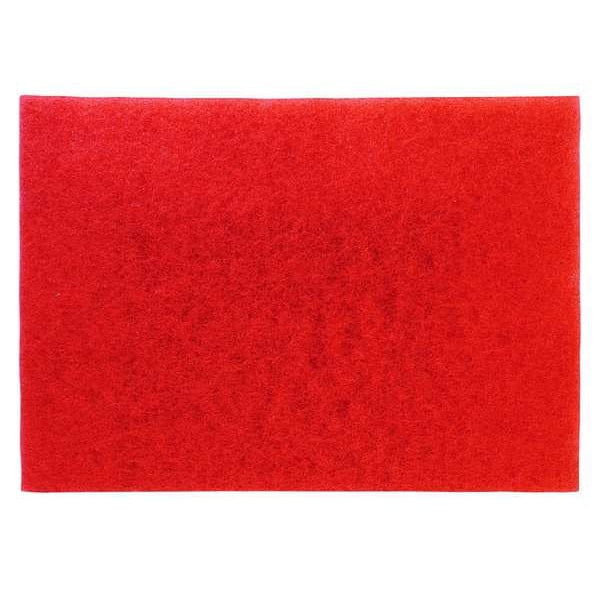 Red Rectangular Polyester Buffing Pad, 14 x 32 inches