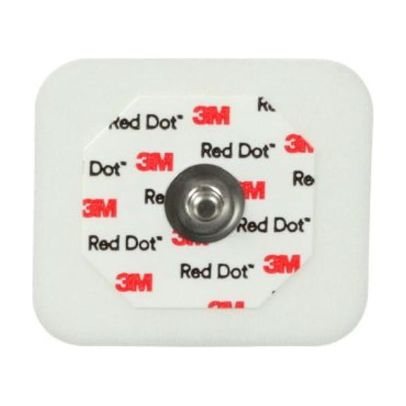 3M Red Dot Monitoring Electrode with Foam Tape and Sticky Gel , 50 Count