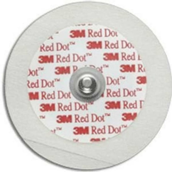 3M Red Dot Pediatric Monitoring Electrodes with Micropore Tape Backing 4 2/5cm D, Flexible, Pack of 50