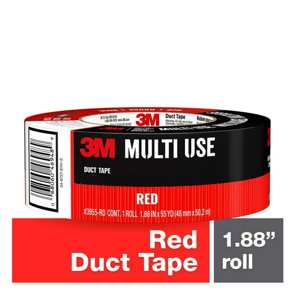 3M Red Duct Tape, 1.88 inches x 55 yards, 1 Roll