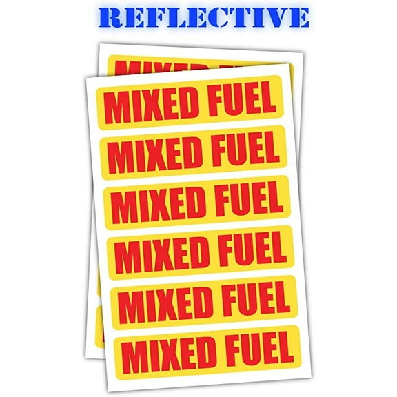 3M Reflective Diesel ONLY Gasoline ONLY Mixed Fuel ONLY Automotive Fuel Decals | Stickers | Truck Labels | Green Vinyl Markers (12 of Each Stickers) (Mixed Fuel)