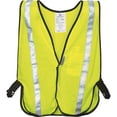 thumbnail image 1 of 3M Reflective Safety Vest - Lightweight, Reflective, Adjustable Strap, Breathable, Hook & Loop Closure, Pocket - Visibility Protection - Polyester - Yellow - 1 Each | Bundle of 10 Each, 1 of 1