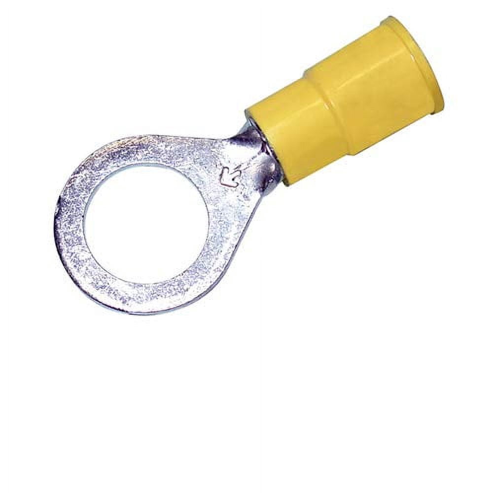 3M Ring Terminal Vinyl Insulated 3/8” Yellow 12-10 Gauge - 100PK