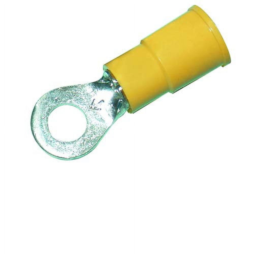 3M Ring Terminal Vinyl Insulated #8 Yellow 10-12 Gauge - 100PK