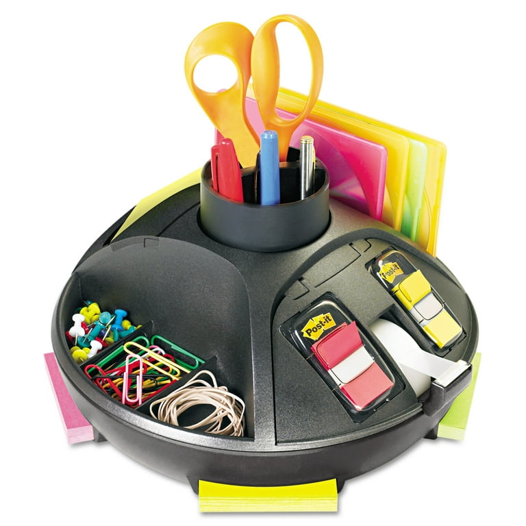 Rotary Self-Stick Notes Dispenser, 14 Compartments, Plastic, 10 Rotary Self-Stick Notes Dispenser, 14 Compartments, Plastic, 10