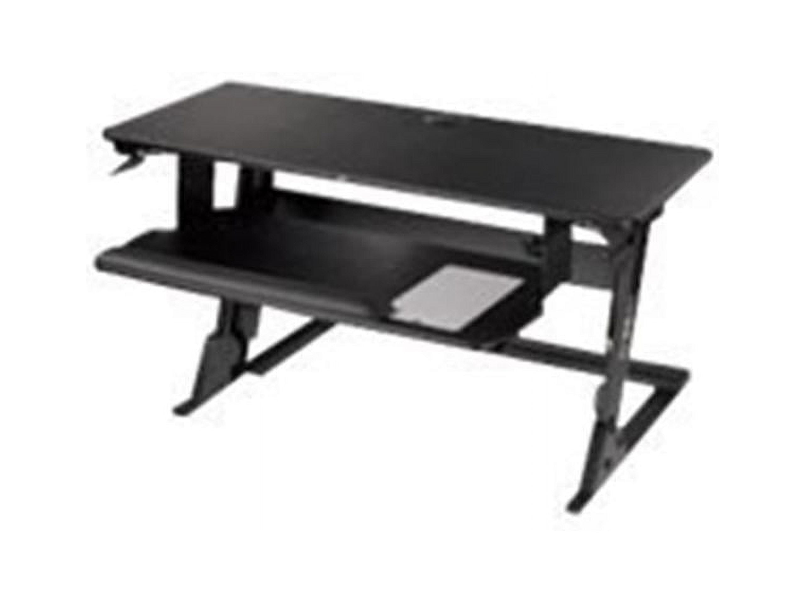 Black Adjustable Height Standing Desk Converter with Gel Wrist Rest