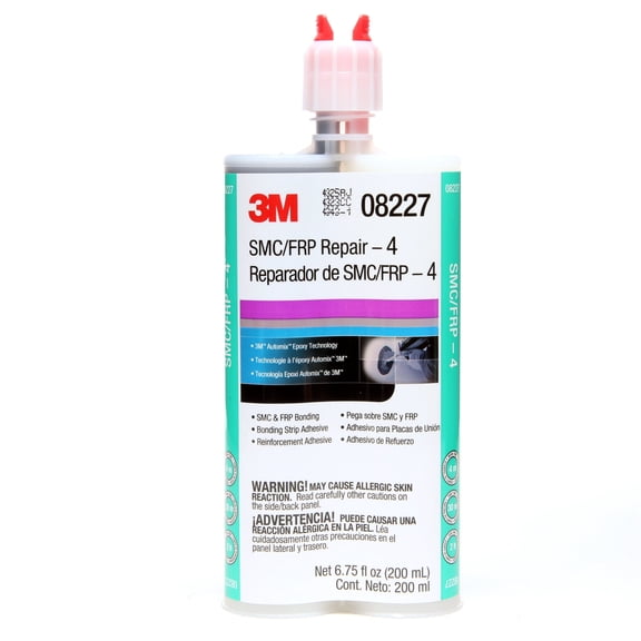 3M SMC/Fiberglass Repair Adhesive - 4, 08227, Black, 200 mL Cartridge, 6 per case