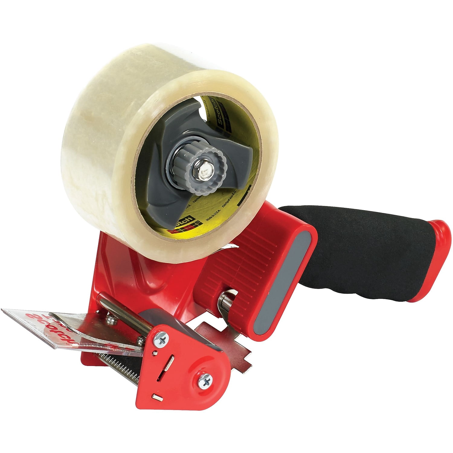 Tape Dispenser, Pistol, Metal/Plastic, Red/Black TDST181