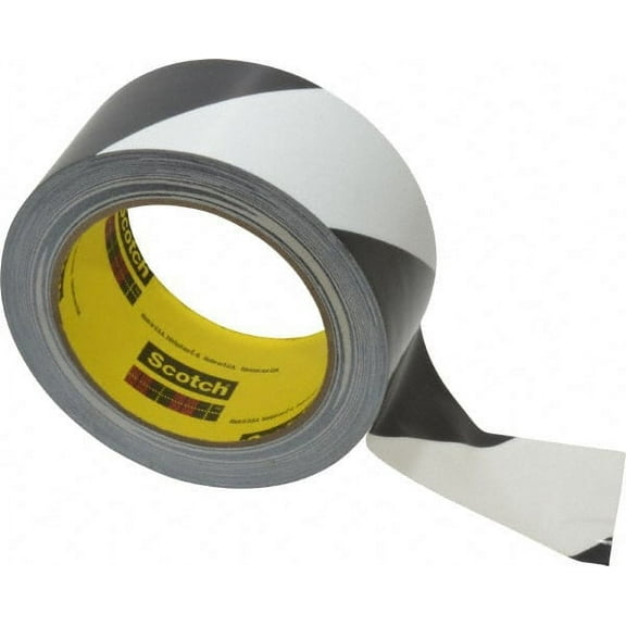 3M Safety Stripe 5700 Vinyl Tape: Black & White, 2" Wide x 36 Yards Long: 1 Roll