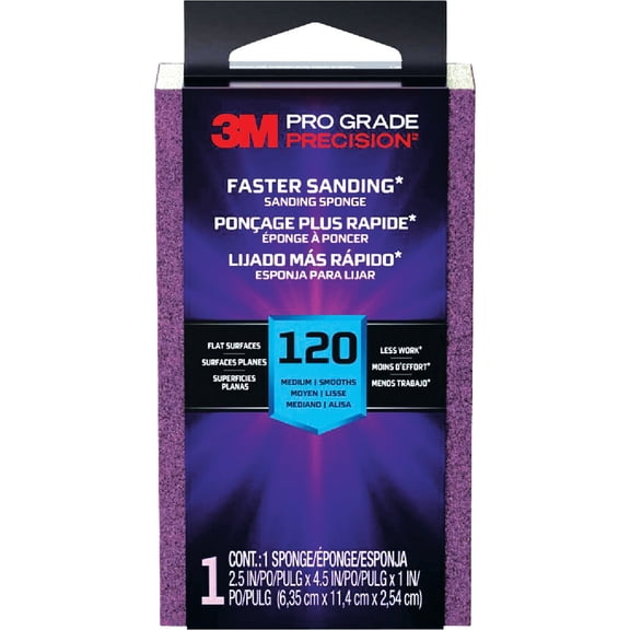3M SandBlaster Advanced Sanding Sanding Sponge, 20908-100, 100 grit, 3 3/4 in x 2 1/2 x 1 in