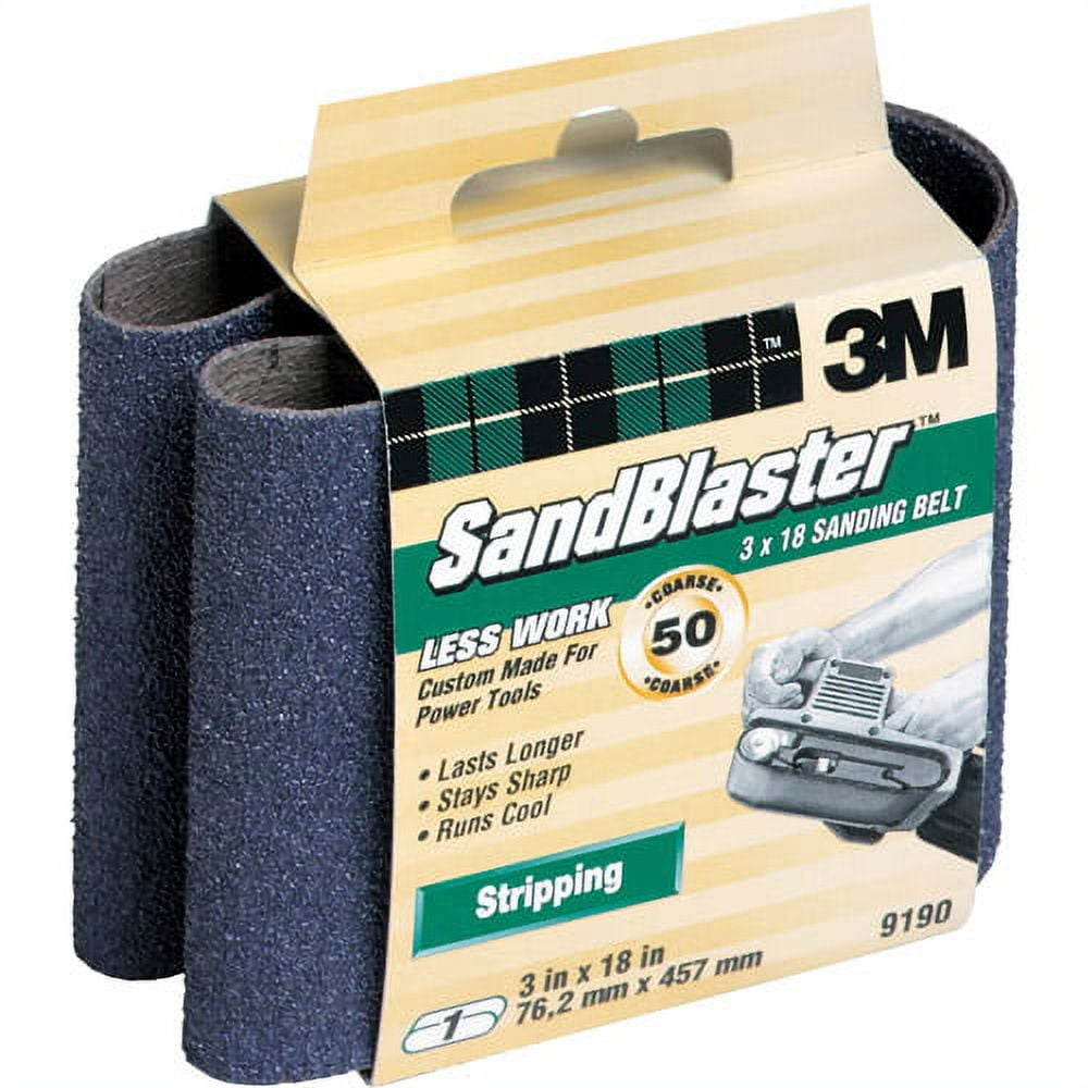 3M SandBlaster Sanding Belts, 3 in x 18 in