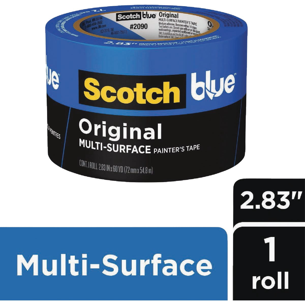 3M Scotch Painter's Masking Tape - Blue - 2.83 in x 60 yd