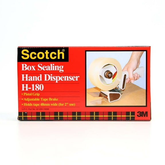 3M Scotch Box Sealing Tape Adhesive Dispenser H180 2 in 6 per case