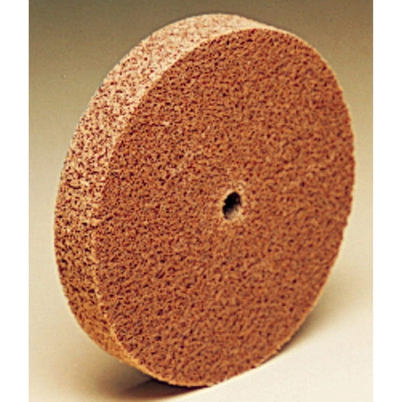 3M Scotch-Brite 01586 Cut and Polish Level Cut Unitized Wheel, 6" x 1" x 1" 5A FIN, 6" Diameter, Abrasive Grit, 6000 R.P.M. (Pack of 4)