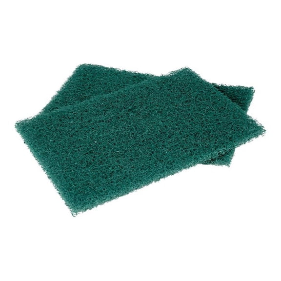 3M Scotch-Brite 86CC Heavy-Duty Scouring Pads, 6" x 9", Green, Pack Of 10 Pads