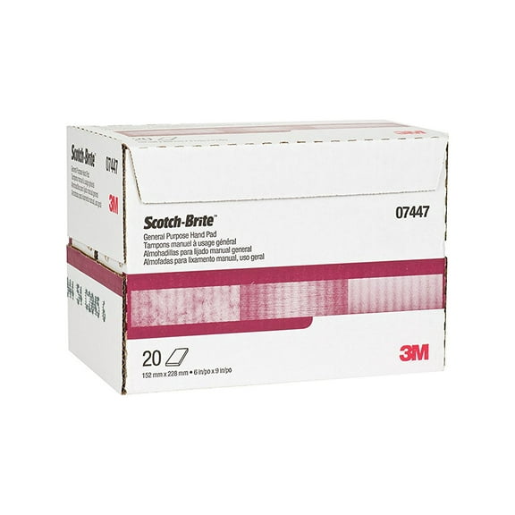 3M Scotch-Brite General Purpose Hand Pad, 6-Inch by 9-Inch, 20-Pad