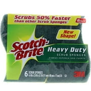3M Scotch-Brite Heavy-Duty Scrub Sponge - Heavy Duty - 6 Pack