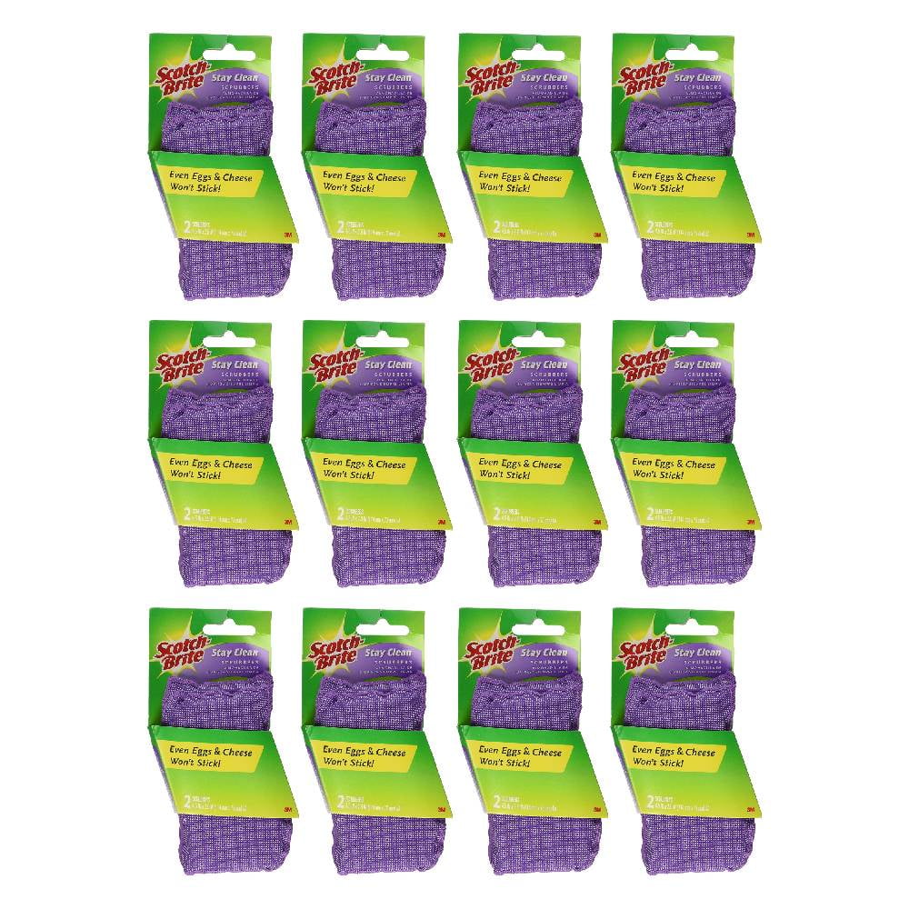 Scotch-Brite™ Stay Clean Non-Scratch Scrub Sponges - Purple, 3 pk - QFC