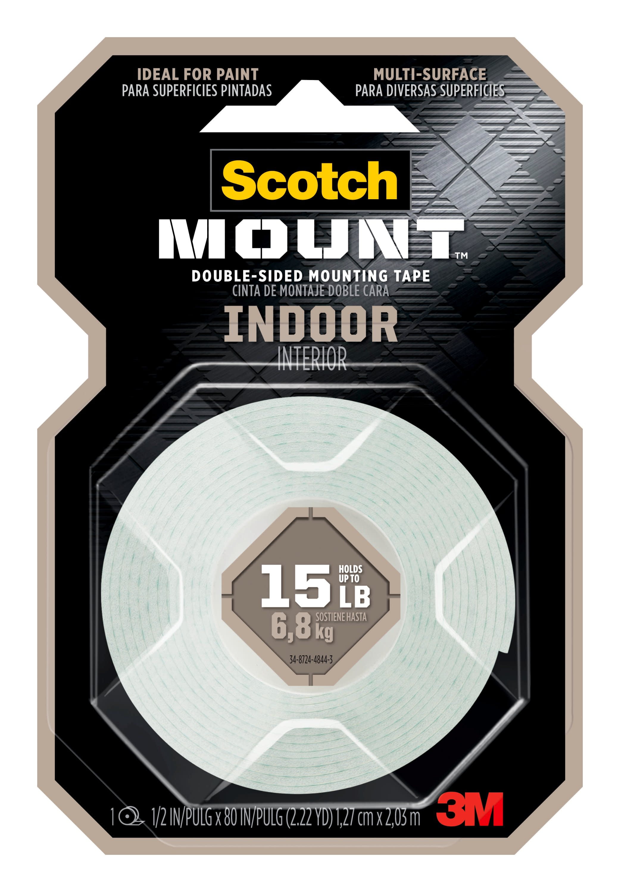 Scotch Mounting, Fastening, & Surface Protection Scotch Foam Mounting  Tape, 1/2-inch x 150-inches, White, 1-Roll (4013), 1/2x150, Clear :  Office Products