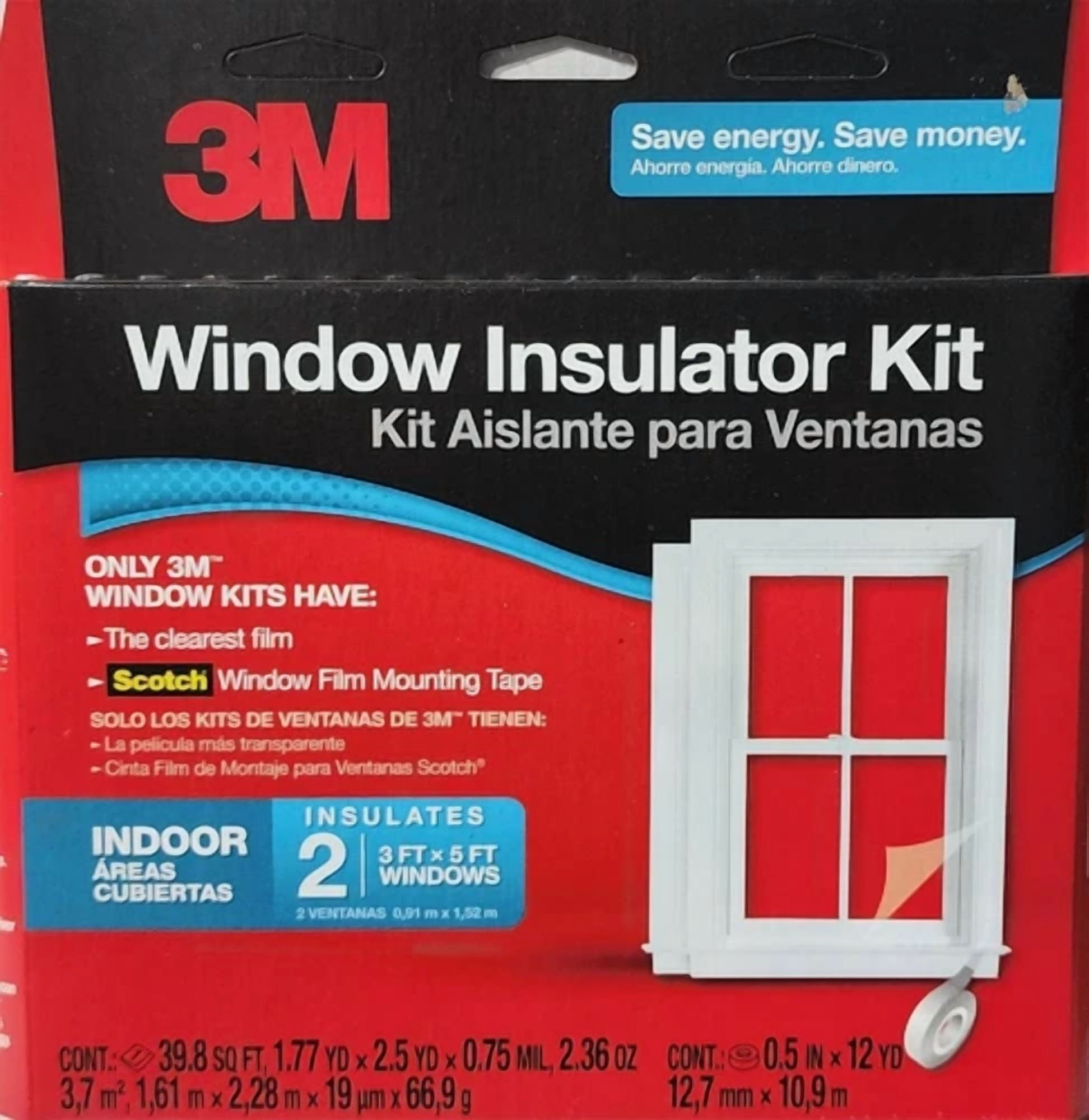 Insulating Film Window Kit To Keep Cold Out Window Shrink Film Insulator Kit - View #2