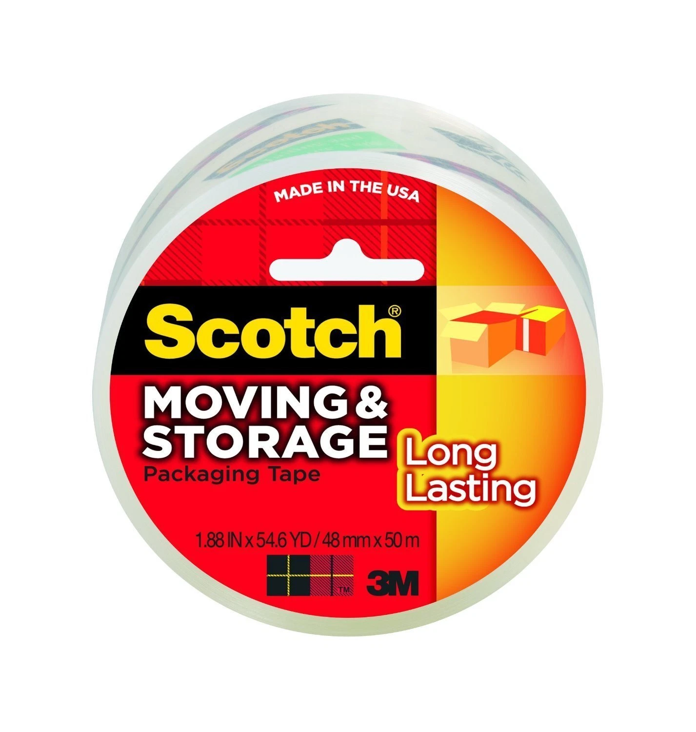 3M Scotch Long Lasting Moving & Packaging Tape, 1.88'' X 54.6 Yrd
